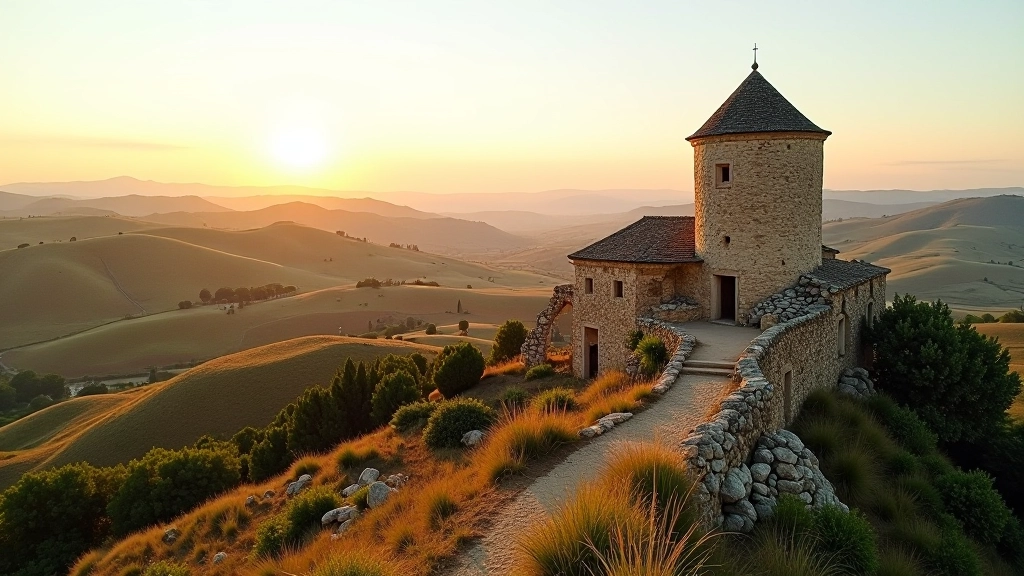 Torre di avvistamento di una masseria che domina la vallata rurale della Valle d'Itria
