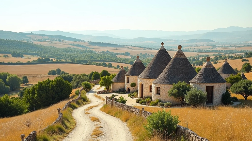 Masseria tradizionale con muri in pietra nella Valle d'Itria